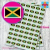 Jamaica Flag stickers 3 sizes