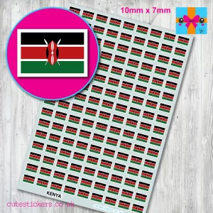 Kenya Flag stickers 10mm