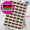 Malawi Flag stickers 3 sizes
