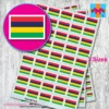 Mauritius Flag stickers 3 sizes