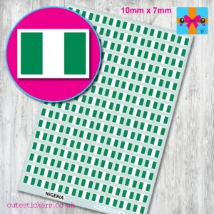 Nigeria Flag stickers 10mm