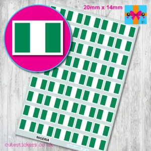 Nigeria Flag stickers 20mm