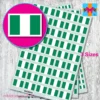 Nigeria Flag stickers 3 sizes