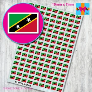 St Kitts & Nevis Flag stickers 10mm