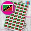 St Kitts & Nevis Flag stickers 3 sizes