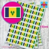 St Vincent & Grenadines Flag stickers 3 sizes