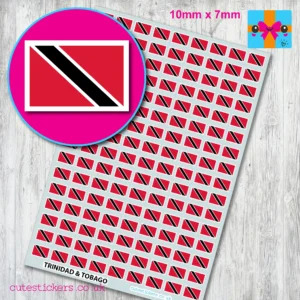 Trinidad & Tobago Flag stickers 10mm