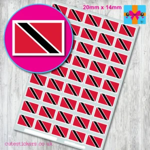 Trinidad & Tobago Flag stickers 20mm
