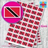 Trinidad & Tobago Flag stickers 3 sizes