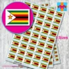 Zimbabwe Flag stickers 3 sizes