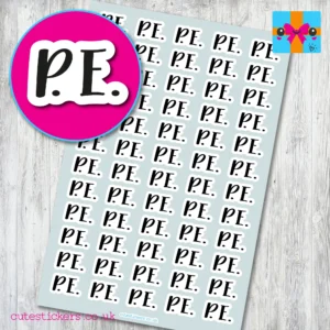 pe physical education planner stickers phys ed