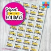 school holiday planner stickers