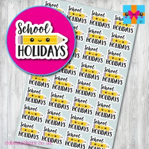 school holiday planner stickers