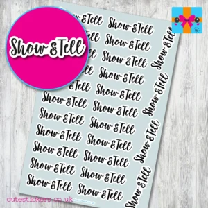 show and tell planner stickers
