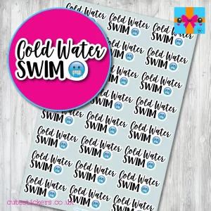 Cold Water Swim Planner Stickers