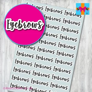 Eyebrows Planner Stickers