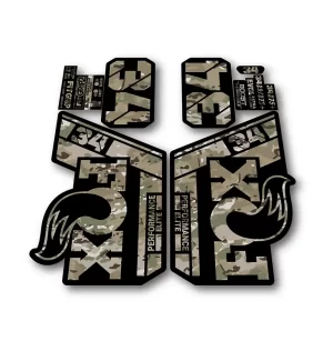 Fox 34 Performance Elite Fork Stickers 2021 2025 camo