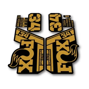 Fox 34 Performance Elite Fork Stickers 2021 2025 gold