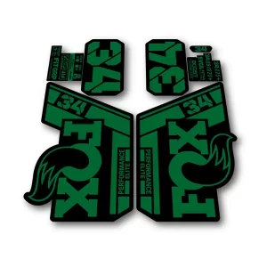 Fox 34 Performance Elite Fork Stickers 2021 2025 green