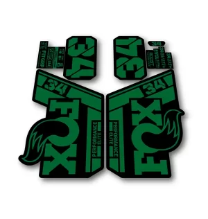 Fox 34 Performance Elite Fork Stickers 2021 2025 green