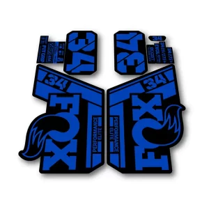 Fox 34 Performance Elite Fork Stickers 2021 2025 hope blue