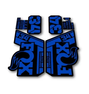 Fox 34 Performance Elite Fork Stickers 2021 2025 hope blue