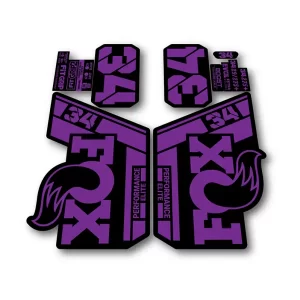 Fox 34 Performance Elite Fork Stickers 2021 2025 hope purple