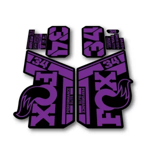 Fox 34 Performance Elite Fork Stickers 2021 2025 hope purple