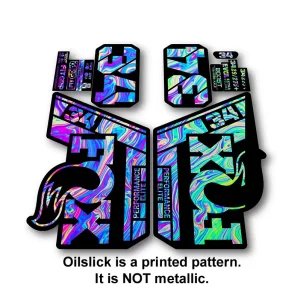 Fox 34 Performance Elite Fork Stickers 2021 2025 oilslick