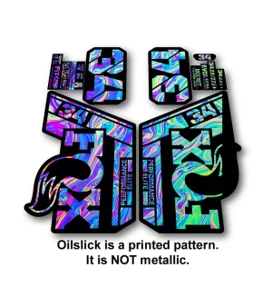 Fox 34 Performance Elite Fork Stickers 2021 2025 oilslick