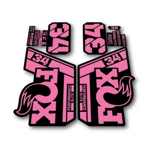 Fox 34 Performance Elite Fork Stickers 2021 2025 pink