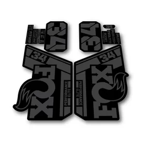 Fox 34 Performance Elite Fork Stickers 2021 2025 stealth