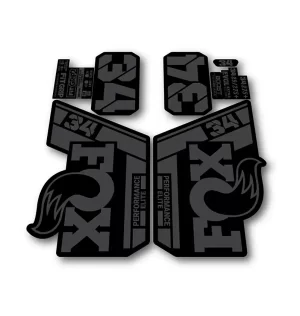 Fox 34 Performance Elite Fork Stickers 2021 2025 stealth
