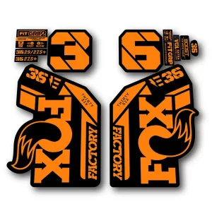 Fox 36 Ebike Factory Fork Stickers 2021 2024 fluorescent orange