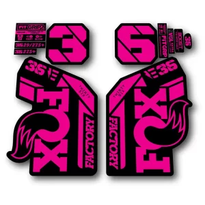 Fox 36 Ebike Factory Fork Stickers 2021 2024 fluorescent pink