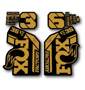 Fox 36 Ebike Factory Fork Stickers 2021 2024 gold