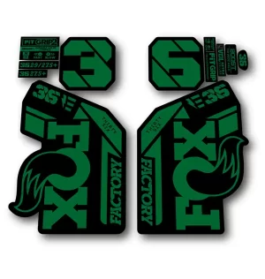 Fox 36 Ebike Factory Fork Stickers 2021 2024 green