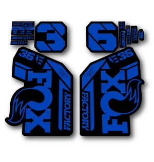 Fox 36 Ebike Factory Fork Stickers 2021 2024 hope blue