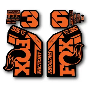 Fox 36 Ebike Factory Fork Stickers 2021 2024 orange