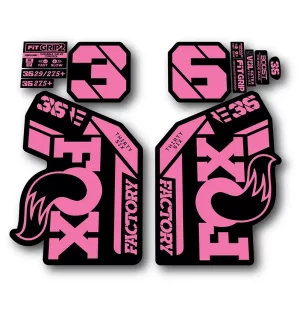 Fox 36 Ebike Factory Fork Stickers 2021 2024 pink