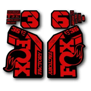 Fox 36 Ebike Factory Fork Stickers 2021 2024 red