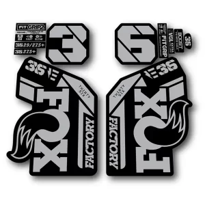 Fox 36 Ebike Factory Fork Stickers 2021 2024 silver