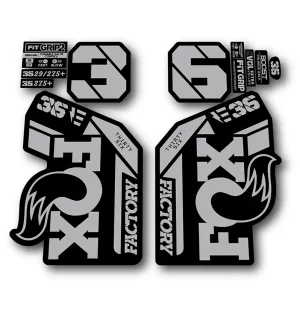 Fox 36 Ebike Factory Fork Stickers 2021 2024 silver
