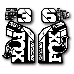 Fox 36 Ebike Factory Fork Stickers 2021 2024 white