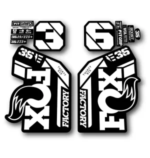 Fox 36 Ebike Factory Fork Stickers 2021 2024 white