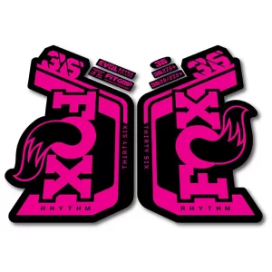 Fox 36 Rhythm Fork Stickers 2023 2024 fluorescent pink