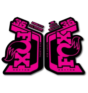 Fox 36 Rhythm Fork Stickers 2023 2024 fluorescent pink