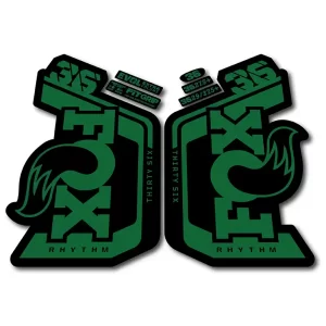 Fox 36 Rhythm Fork Stickers 2023 2024 green