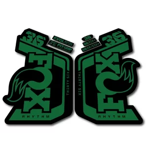 Fox 36 Rhythm Fork Stickers 2023 2024 green
