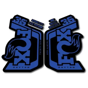 Fox 36 Rhythm Fork Stickers 2023 2024 hope blue